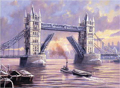 Számozott kifestő - Tower bridge