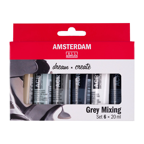 Amsterdam akril festékek - 6 x 20 ml-es készlet - Gray mixing set